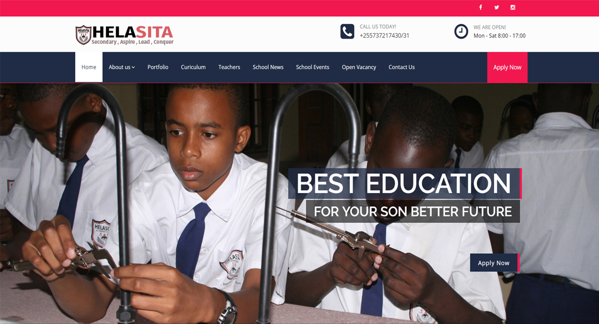 portfolio Helasita website